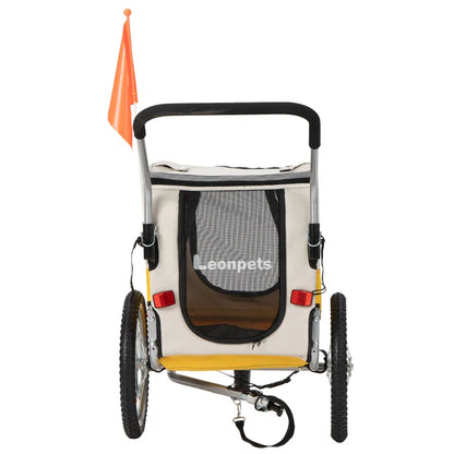 Aobei 2-In-1 Dog Bicycle Trailer, Dog Stroller, and Dog Jogging Stroller